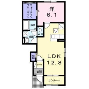1LDK 間取り図