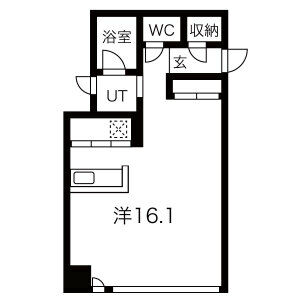 ワンルーム 間取り図