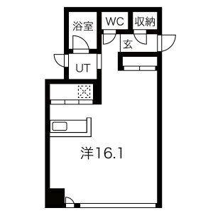 ワンルーム 間取り図