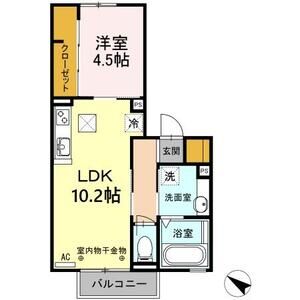 1LDK 間取り図