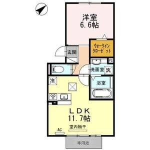 1LDK 間取り図
