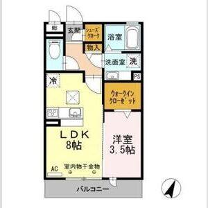 1LDK 間取り図