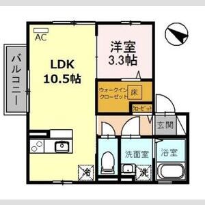 1LDK 間取り図