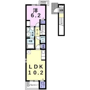 1LDK 間取り図