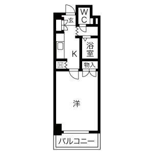 1K 間取り図