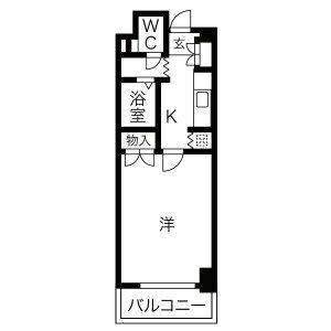 1K 間取り図