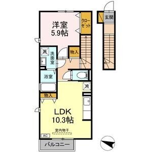 1LDK 間取り図