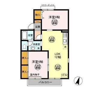 2LDK 間取り図