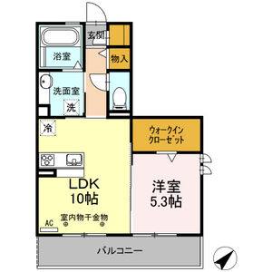 1LDK 間取り図