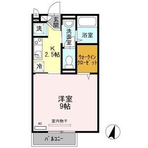 1K 間取り図