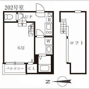 1K 間取り図