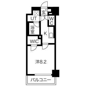 1K 間取り図