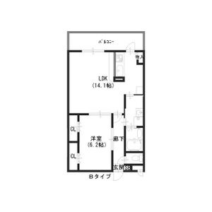 1LDK 間取り図