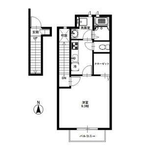 1K 間取り図