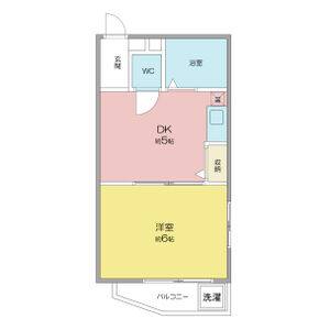 1DK 間取り図