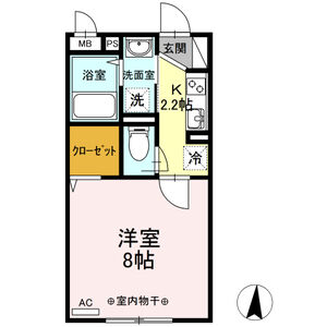 1K 間取り図