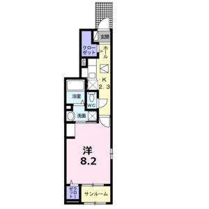 1K 間取り図