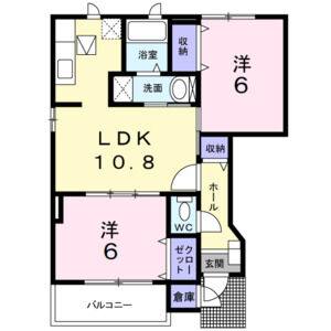 2LDK 間取り図