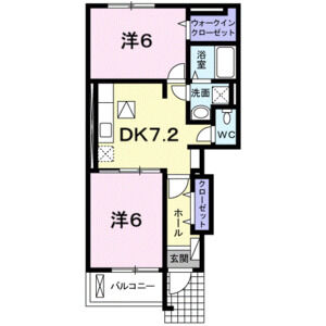 2DK 間取り図