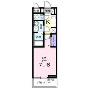 1K 間取り図
