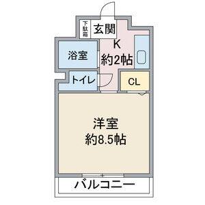 1K 間取り図