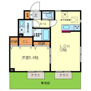 1LDK 間取り図