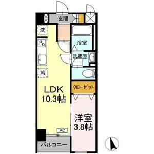 1LDK 間取り図