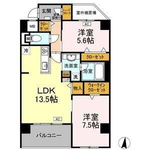 2LDK 間取り図