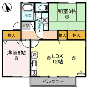2LDK 間取り図