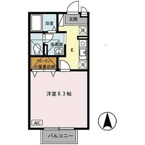 1K 間取り図