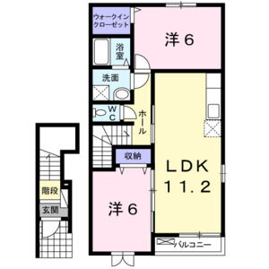 2LDK 間取り図