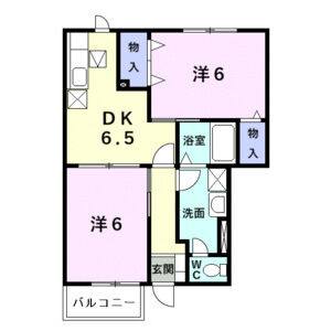 2DK 間取り図