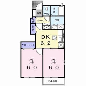 2DK 間取り図