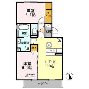 2LDK 間取り図