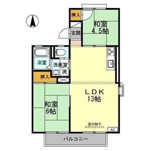 2LDK 間取り図