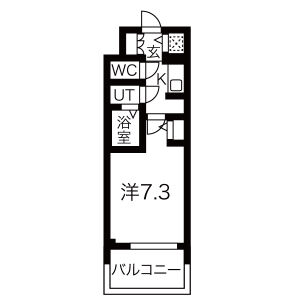 1K 間取り図