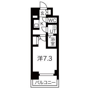1K 間取り図