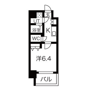 1K 間取り図