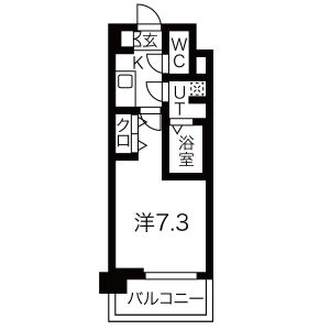 1K 間取り図