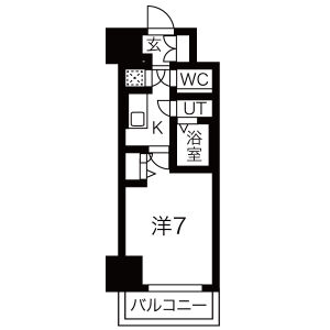 1K 間取り図