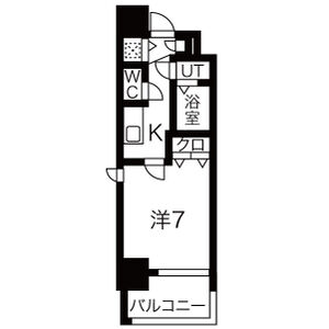 1K 間取り図