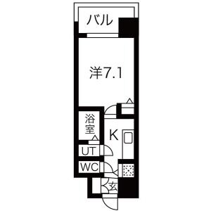 1K 間取り図
