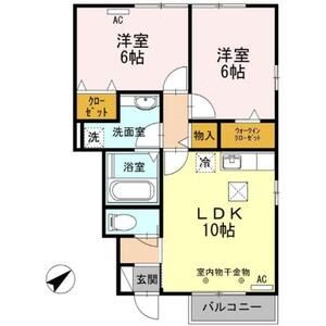 2LDK 間取り図
