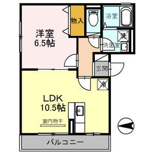 1LDK 間取り図