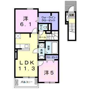2LDK 間取り図