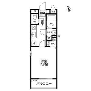 1K 間取り図