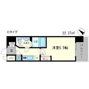 1K 間取り図