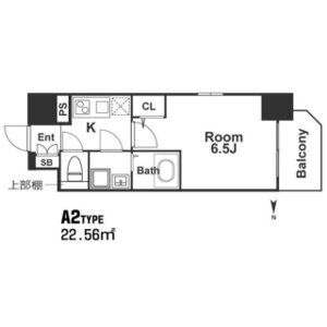 1K 間取り図