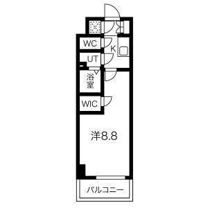 1K 間取り図