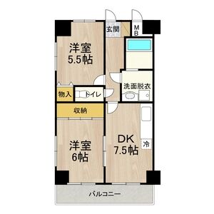 2LDK 間取り図